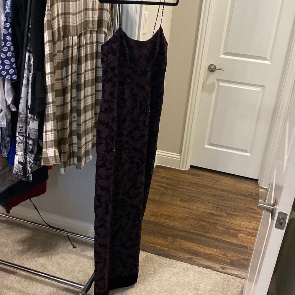 Vintage Kay Unger gown, deep burgundy color